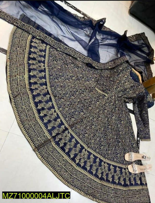 Reet-Riwaaj Special stitched 3 pieces Banarsi print silk maxi