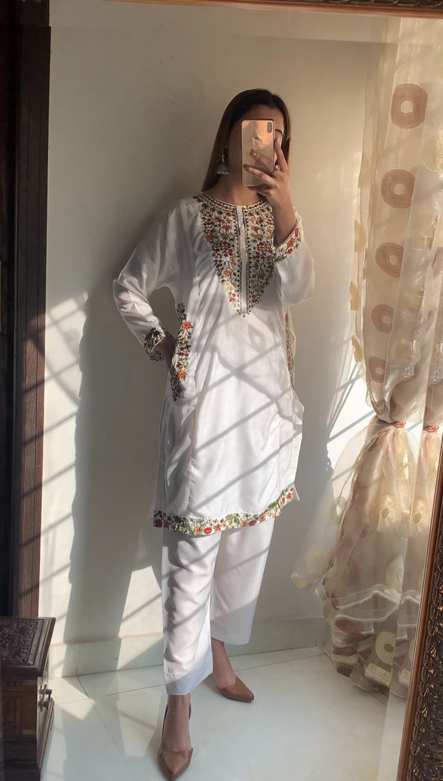 EMBROIDERY Co-Ords 2Pc side pockets fancy dress