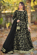 Fancy Shamoz Silk Embroidery Lengha 04 pieces For Girls